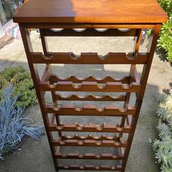 Rack Wood Floor Standing 28 Bottles