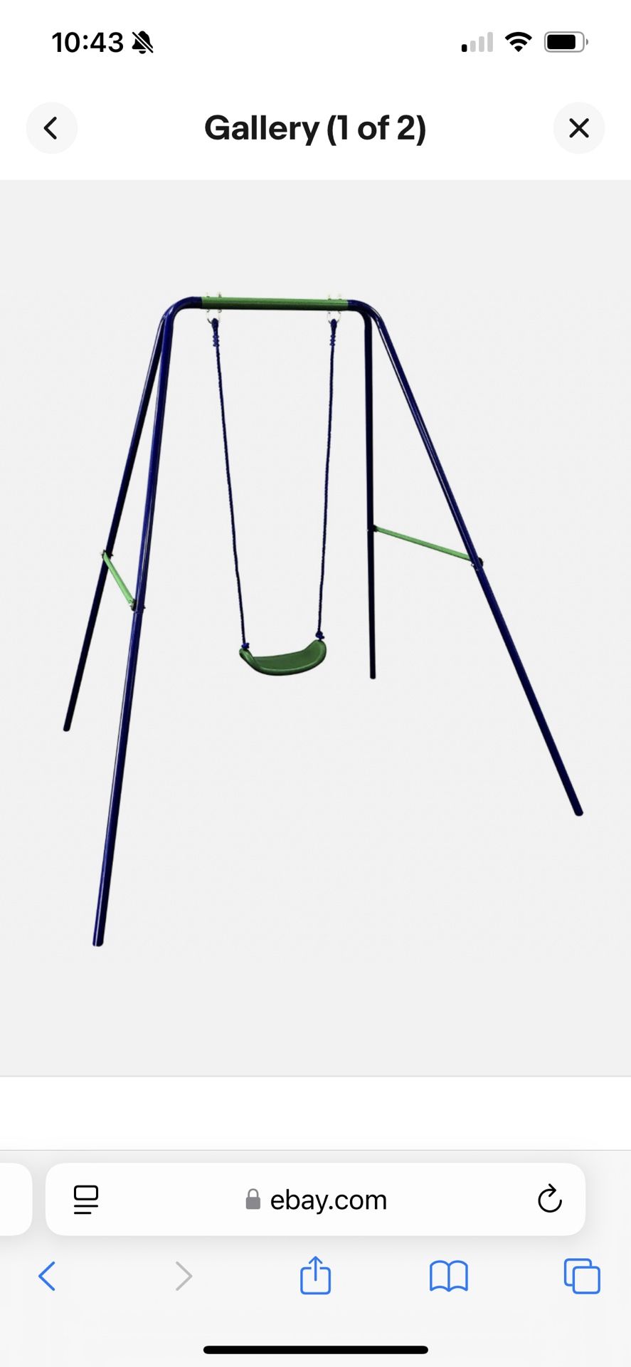 Aleko Outdoor Toddler Swing And Frame