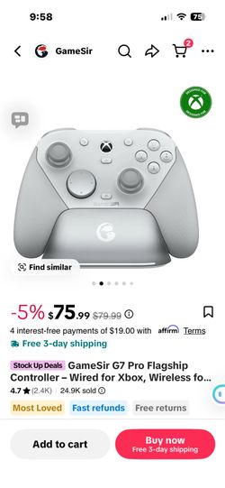 Game controller for Xbox or PC