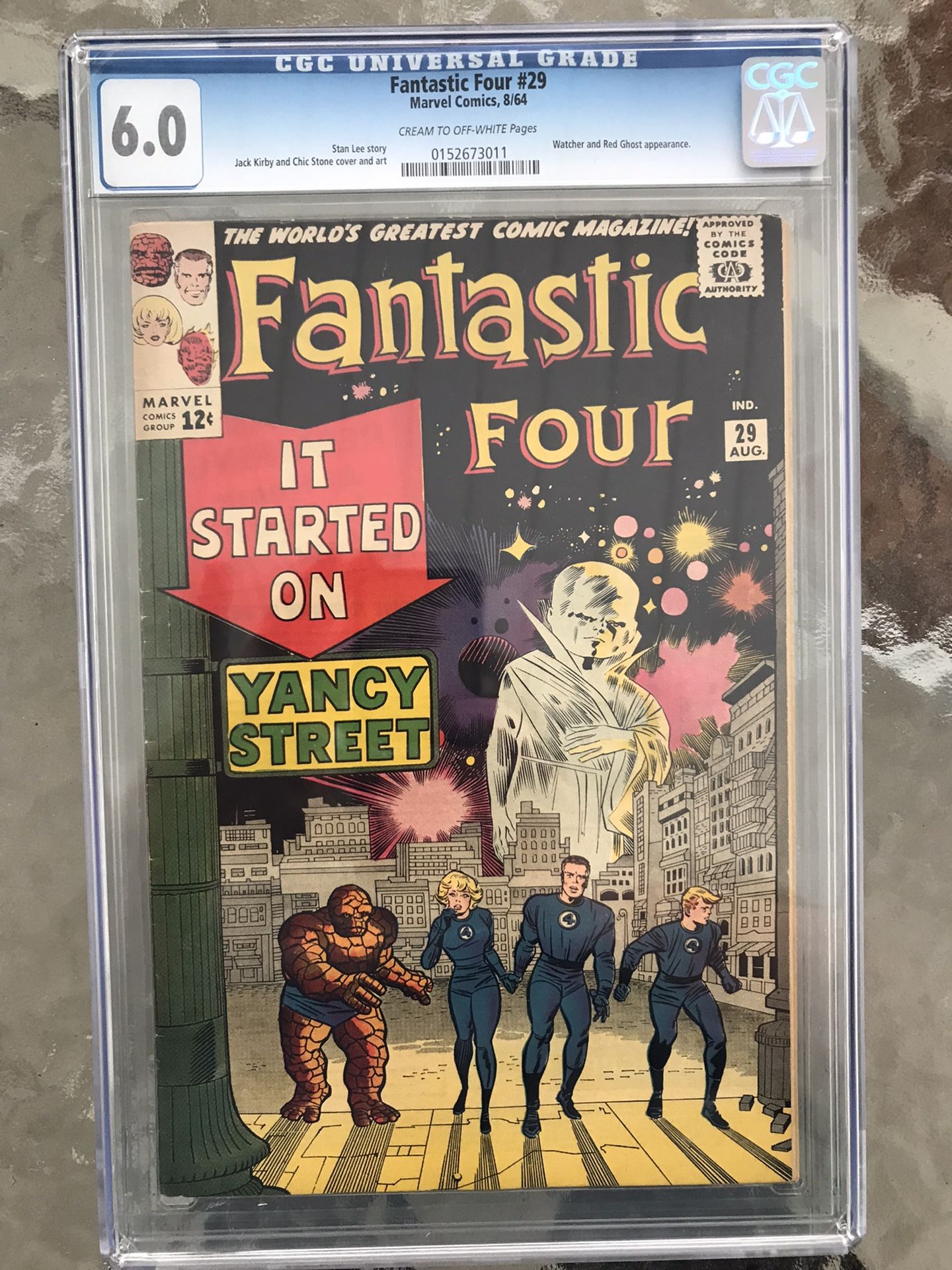Fantastic Four #29 (1964) CGC 6.0 — “It Started On Yancy Street” by Lee/Kirby