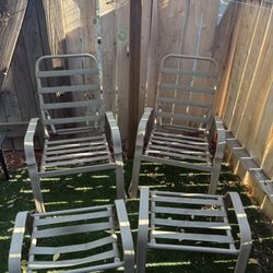 Patio Chairs Reclining Set Of 4