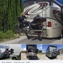 Hydralift Model 4288 motorcycle lift for Class A motor homes".