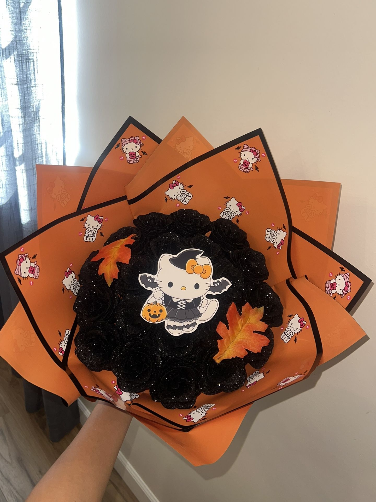 Halloween Spooky Bouquet Roses Glitter 