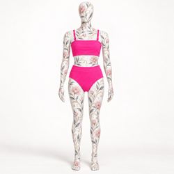 Hot Pink Two-Piece Bikini Set