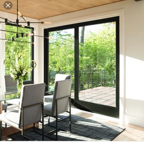 Andersen Black sliding glass door 6ft by 80 inches for Sale in Chula