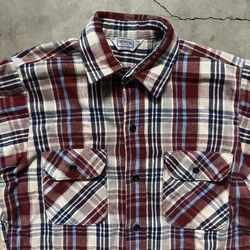Vintage 90’s Five Brothers 🇺🇸 Button-Up Plaid Flannel Shirt M