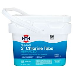 HTH Pool Care 3" Chlorine Tablets Advanced for Swimming Pools (25 lbs)