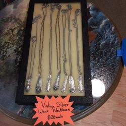 Vintage Silverware Necklaces Each 20.00 -Located In Shelton 