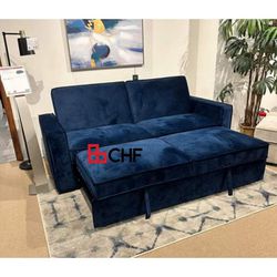 Sectional sofa with storage chaise and pullout bed