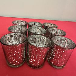 Silver Votive Candle Holder - 9 Count