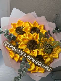 Ribbon Sunflower bouquet