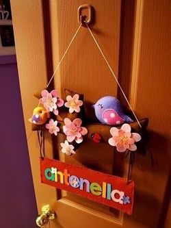 Kids room door sign custom made on order