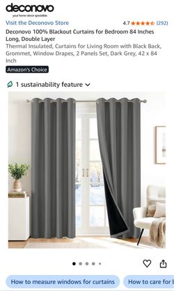 Black out curtains, gray