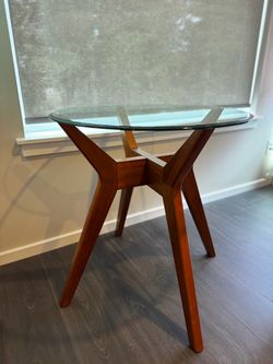 Williams Sonoma - Mid Century Glass Table