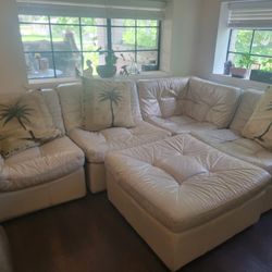 White Leader Sectional Couch 