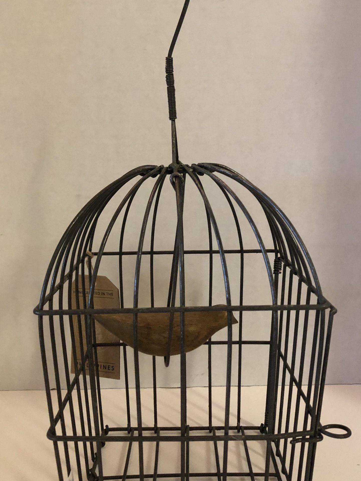 🙋‍♀️ Hanging Cage With Wooden Bird