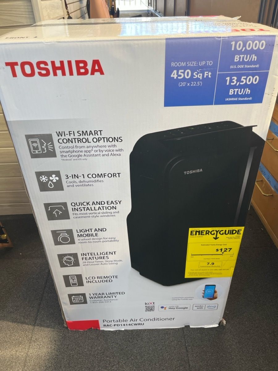 Toshiba 13,500 BTU WiFi Portable Air Conditioner (A1G009757)