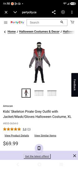 Party city Illusion Pirate Childs Costume