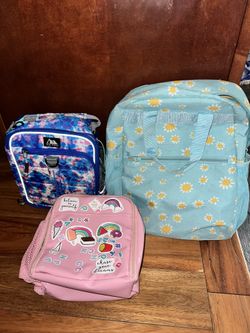 Girls Backpack And Two Lunchpails