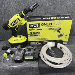 Ryobi ONE+ HP 18V Brushless EZClean 600 PSI 0.7 GPM Cordless Battery Cold Water Power Cleaner with 4.0 Ah Battery and Charger