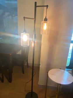 Industrial 3-Light Tree Floor Lamp