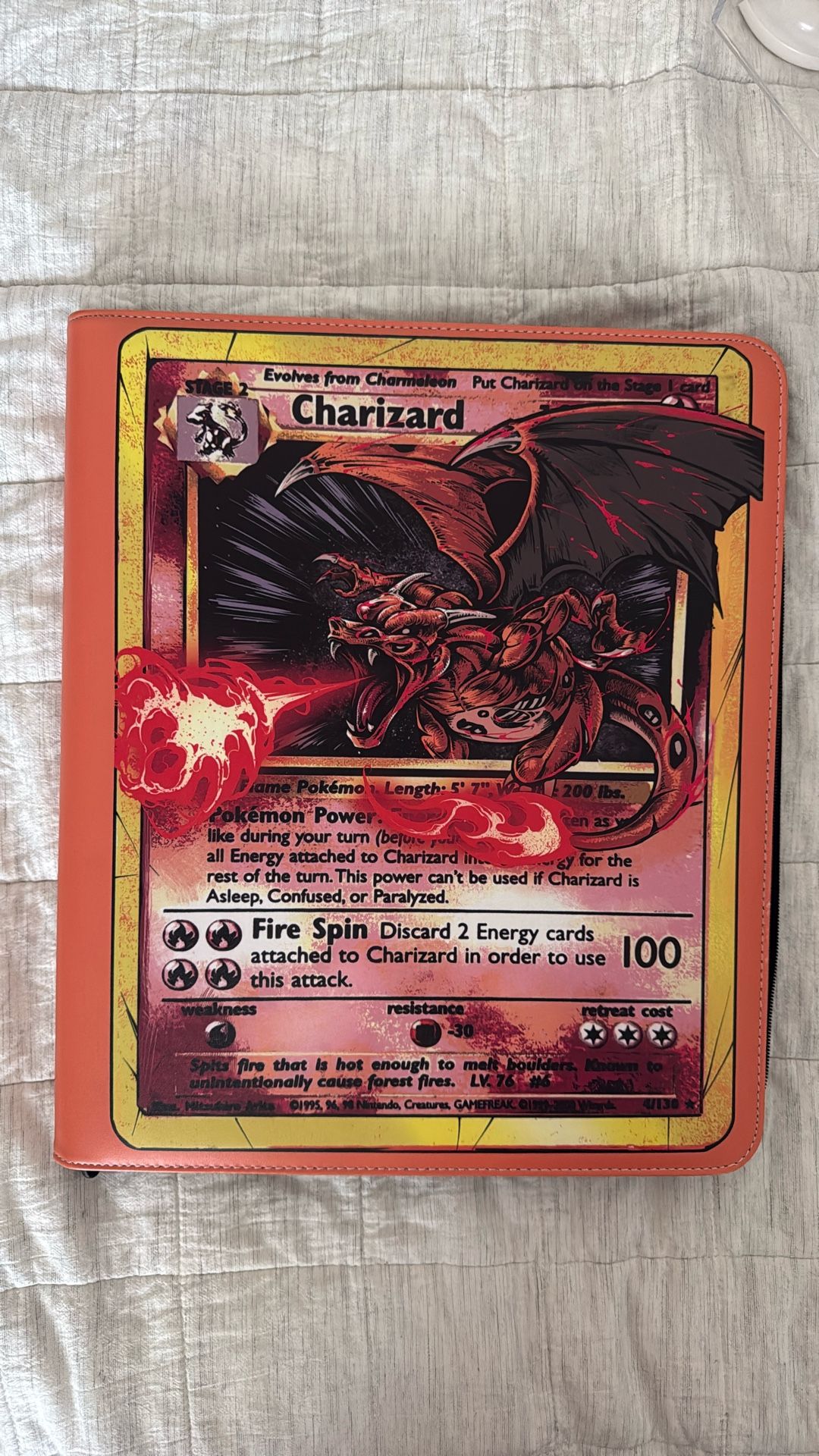 Charizard Sided-Loaded With Hard Plastic Card Sleeves