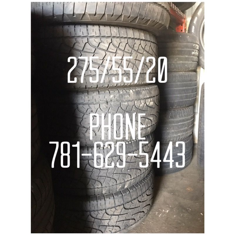 Used Tire For Sale 275/55/20 $250 All Four free mounting and Balancing