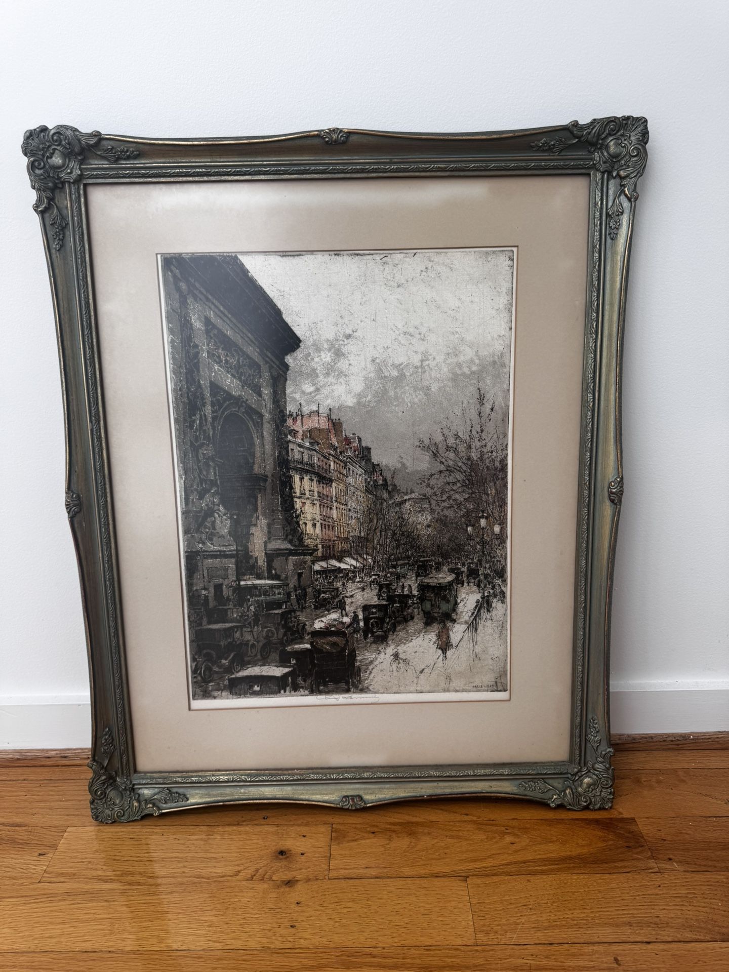 Large artwork scenic print with molded frame (26” x 31”)