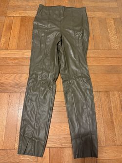 H&M Faux Leather Leggings Olive Size US 8