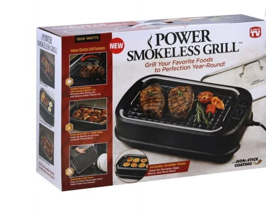 Power Smokeless Grill And A Clothes Steamer