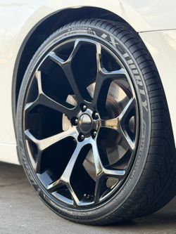 22” Hellcat Satin Black Gloss Black Matte Bronze Wheels Tires Charger Challenger Chrysler Rims 