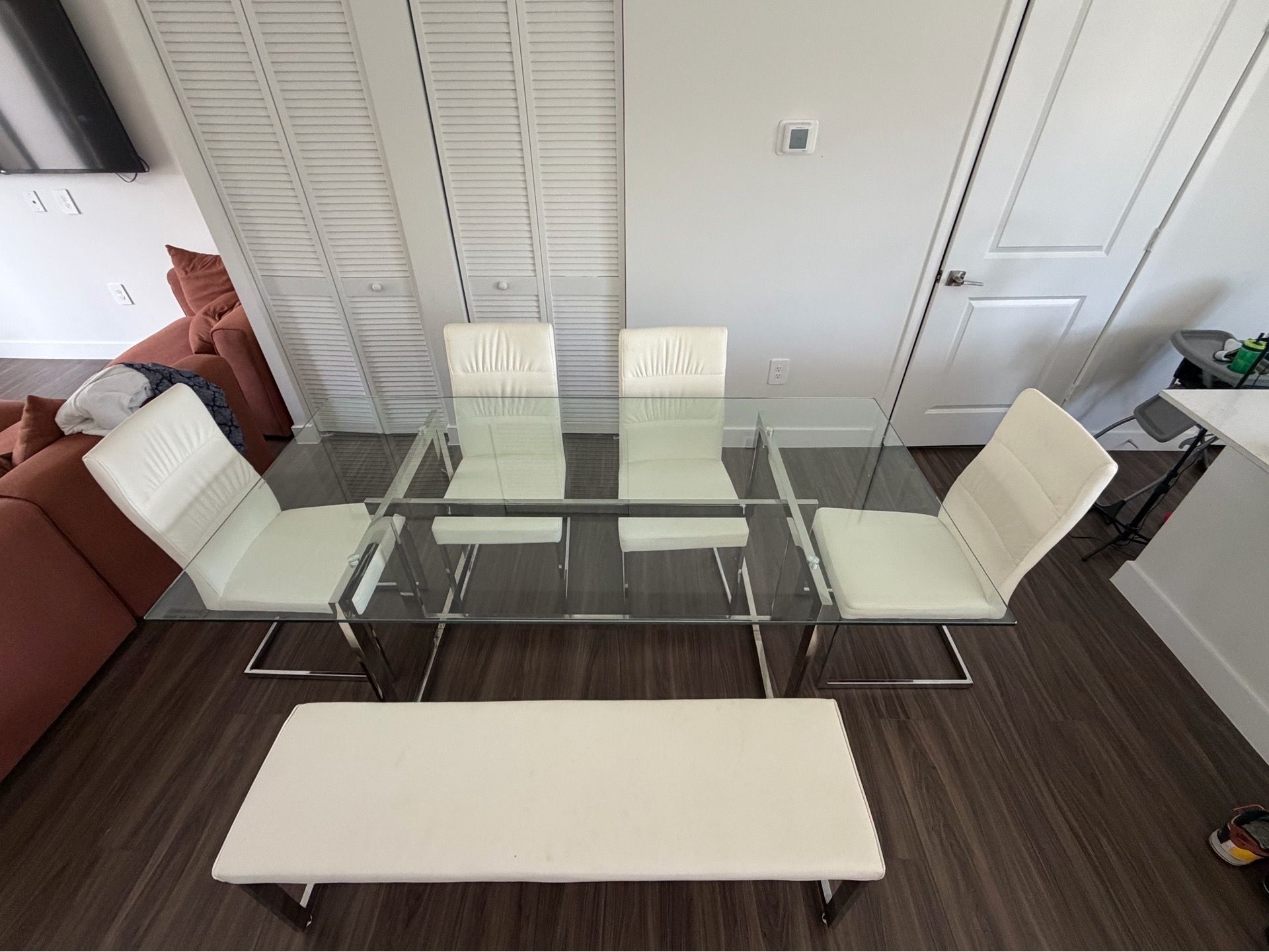 Modern Glass Dining Table Set – 6 Pieces – $250 OBO
