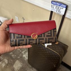Red And Brown Fendi With Box And Straps
