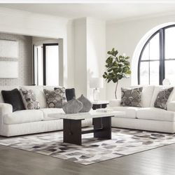 Karinne Linen Living Room Set (Sofa Loveseat Sectional Options 