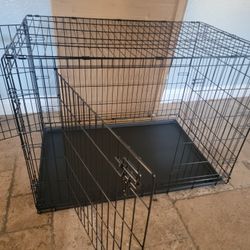 Brand New 42" Xxl Dog Crate Up To 90 Lbs 2 Doors, Tray, Puppy Training Divider $80  Folding Dog Cage Animal Kennel Jaula De Mascota NEW 