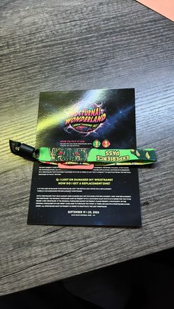Nocturnal Wonderland 2 day ticket wristband