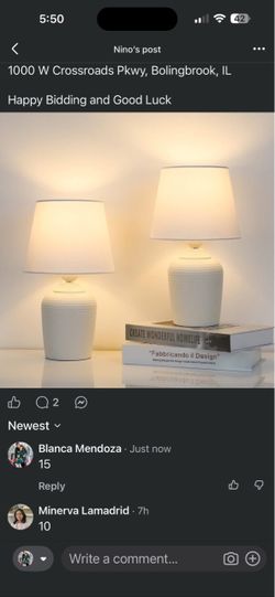 White Ceramic Table Lamps – Set of 2