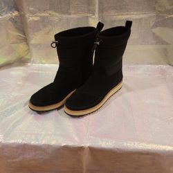 TOMS Drawstring Water Resist Suede Textile Makenna Boots 10016844 Size 11