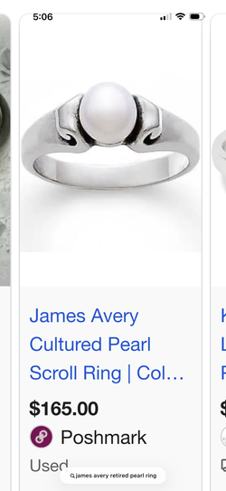 James Avery pearl ring