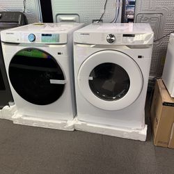 Samsung White Washer And Dryer Set Front Load 