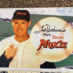 Ted Williams Says: Drink Moxie Tin Sign