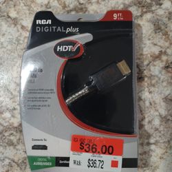 9 Foot HDMI To HDMI Cable HDTV RCA Brand