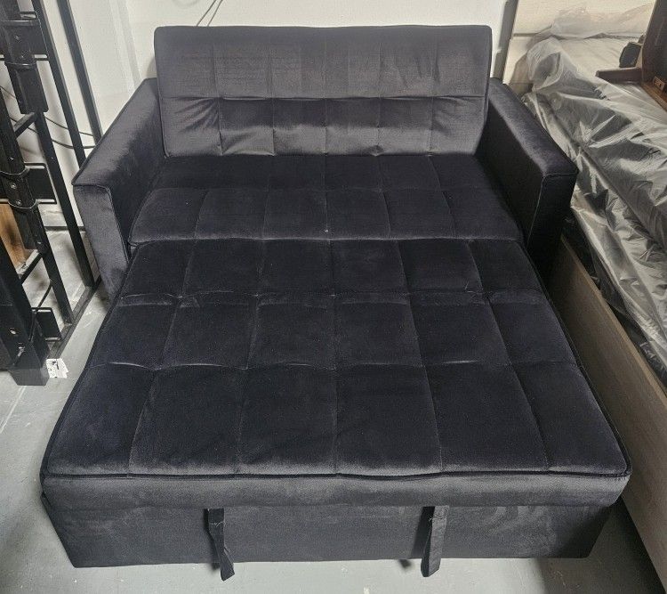Black Retractable Loveseat Sleeper