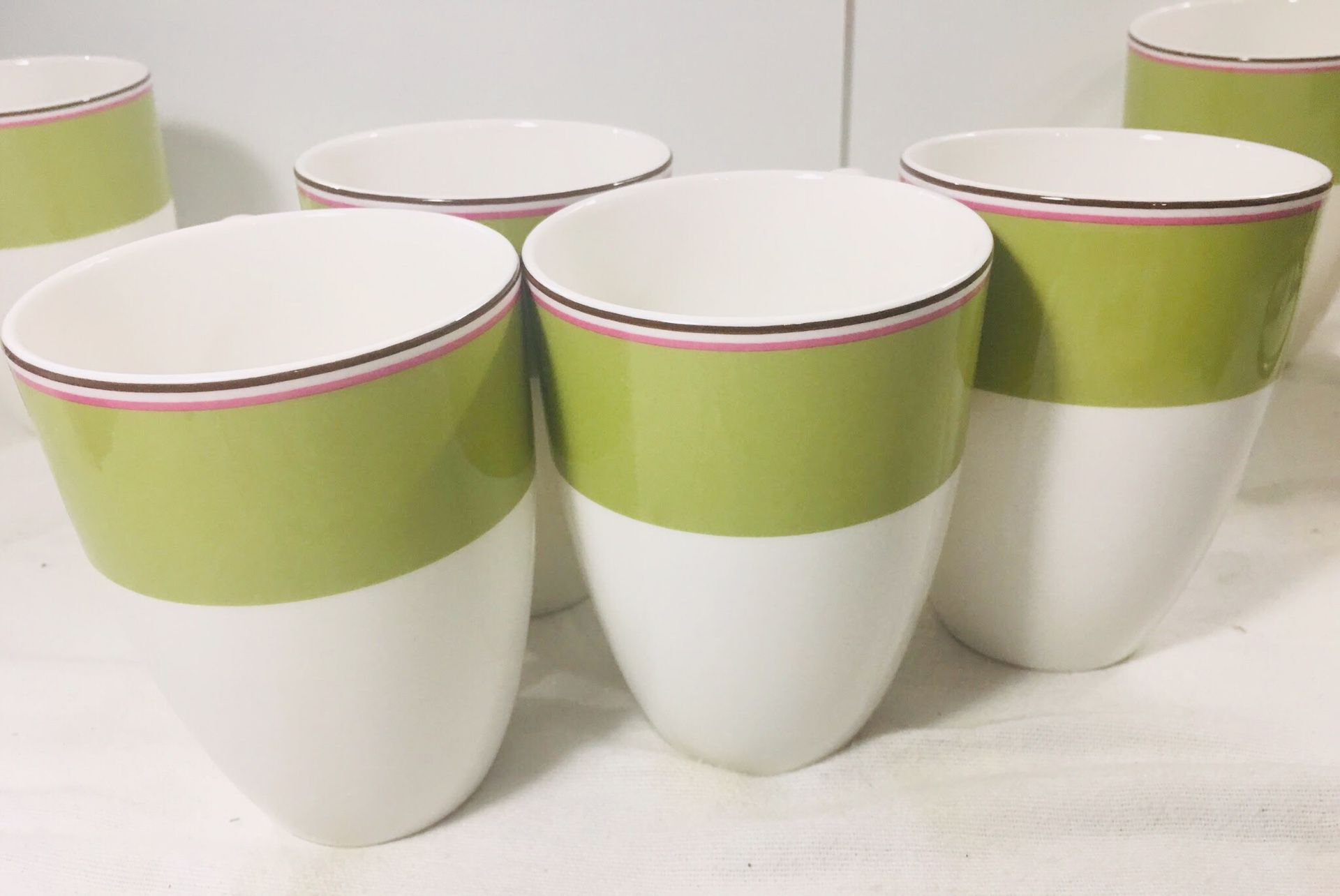 Kate Spade Market Street LENOX China Porcelain GREEN Coffee Tea Cup Mug Set  of 4 for Sale in Austin, TX - OfferUp