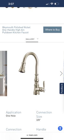 Moen S73004NL One-Handle High Arc Pulldown Kitchen Faucet Polished Nickel