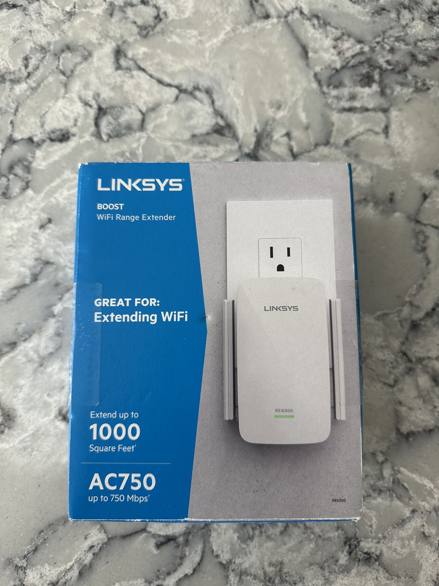 Linksys AC750 Boost Range Extender White NIB