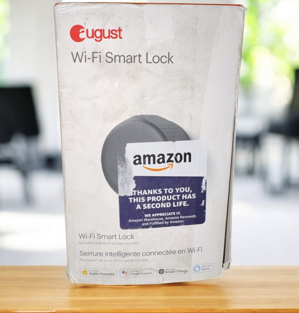 August Home Polished Nickel Metal Wi-Fi Smart Lock