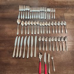 53 Gorham stainless steel flatware set, 18/8 stainless, good condition