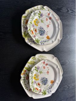 Floral Dinner Plate Set – 4 Pieces