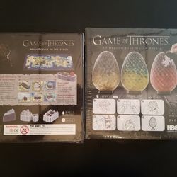 4D Cityscape Game of Thrones Jigsaw Puzzle Set - Westeros & 3D Dragon Eggs NEW